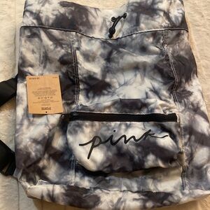 PINK exclusive limited time black and white tie-dye bag